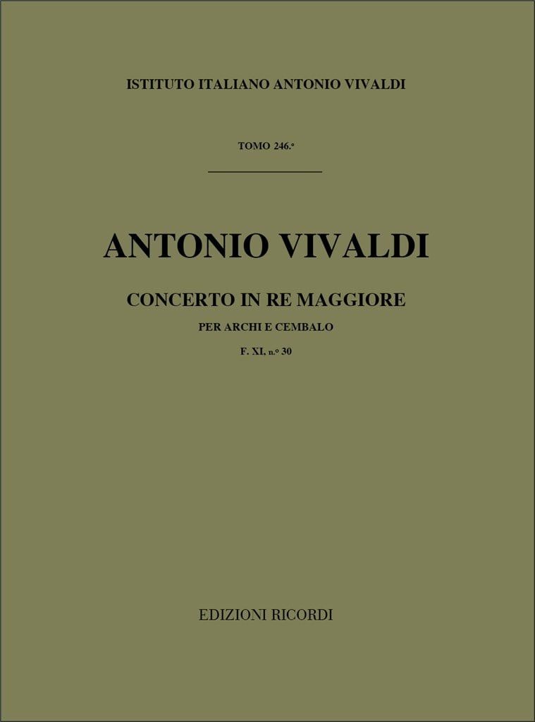 Concerti Per Archi E B.C.: In Re Rv 121